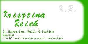 krisztina reich business card